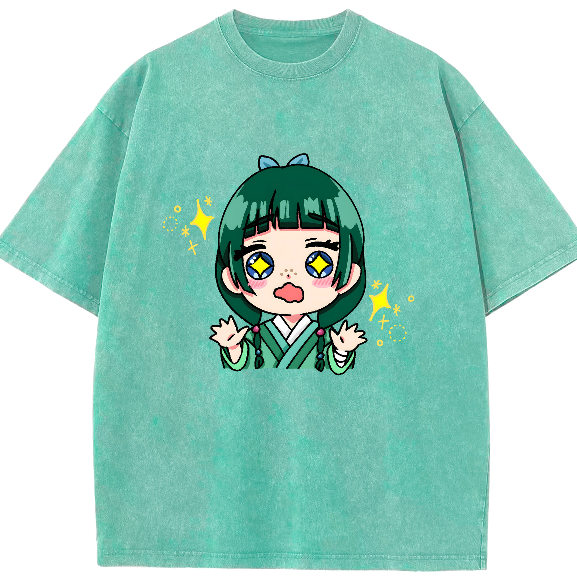 （画像用） 薬屋のひとりごと The Apothecary Diaries 綿100% ヴィンテージ風 半袖Tシャツ（フロントプリント）